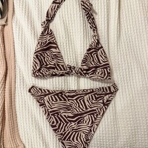 Zebra Print Bikini Set